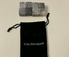 Vin Bouquet Reusable Whiskey Chilling Stones & Velvet Pouch | Set of 8