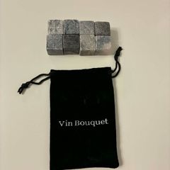 Vin Bouquet Reusable Whiskey Chilling Stones & Velvet Pouch | Set of 8