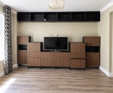 Storage Combination drawers IKEA BESTA  BJORKOVIKEN  - 8 Piece Matching Set - Oak and Black-Brown