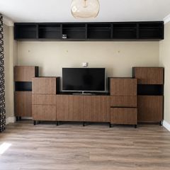 Storage Combination drawers IKEA BESTA  BJORKOVIKEN  - 8 Piece Matching Set - Oak and Black-Brown