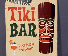 Tiki bar Tin Metal sign