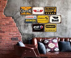 Collection motor themed tin signs free postage