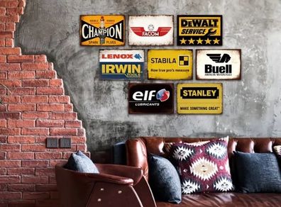 Collection motor themed tin signs free postage