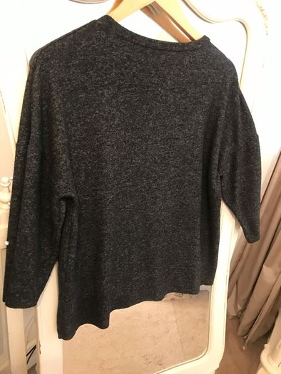 Zara Pearl Detail Charcoal Knit size S