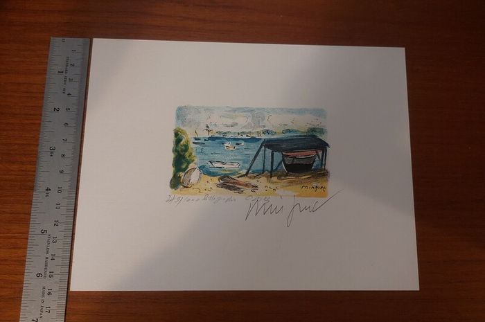 Fantastic Limited-Edition Hand-Signed Lithograph Print of a Caribbean Scene by the Renowned French Artist Alexandre Minguet (1937-1996), #249/1000