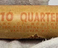 Canada 1968 Silver Quoter Original Bank Roll Sealed 40 Coins 25 Cent