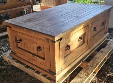 Solid Mexican Pine Coffee Table.