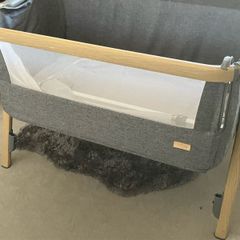Tutti Bambini Bedside Cot, Thick Mattress and Sheets
