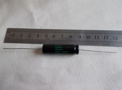 Sprague Atom Aluminium Electrolytic Capacitor 100uF, 100V (Fender Super Reverb AB763 (Black face) upgrade cap