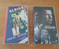 2 West Bromwich Albion VHS tapes/Cassettes. 1992/93 Season and What A Season That Was 2001/02. WBA, Baggies, Boing, Boing! Division one, Championship, promotion, football, collectable, memorabilia.