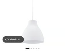 2x Ikea pendant light 27 cm white