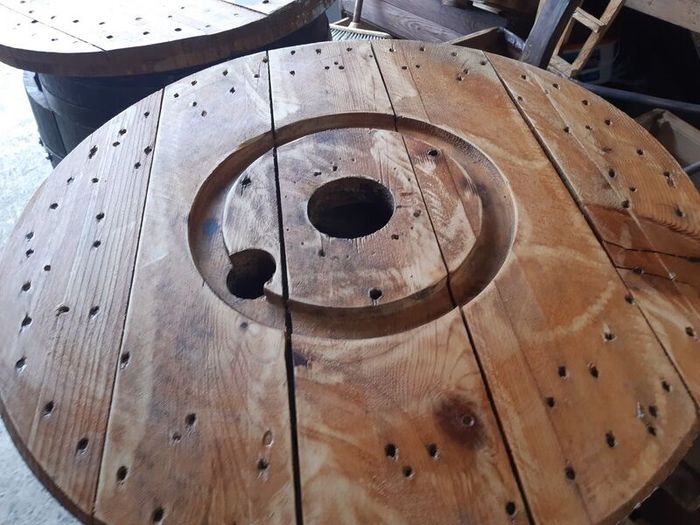 Whiskey barrel table tops