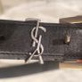 Black leather belt in the style of designer Image 2
