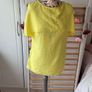 Statement bright yellow top size 10 cape effect short sleeve top Image 2