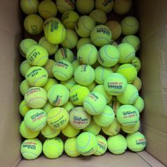74 x used tennis balls