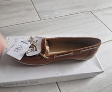 New GEOX Tan leather loafers