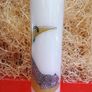 Decorative  brand new white candle with sleeping leopard Image 5