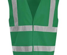 Hi Visibility Vest Waist Coat Kelly Green Large. Double Band And Brace. Velcro Front Closure. Brand New In Pack.  Qty 3 available.