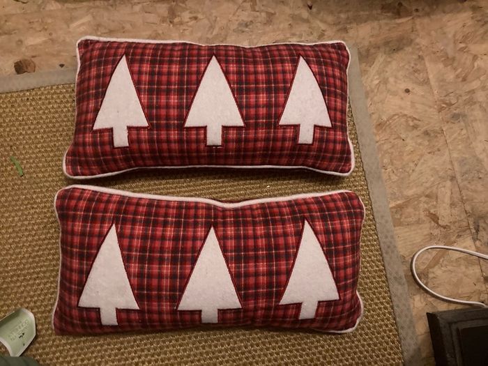 2 Christmas cushions