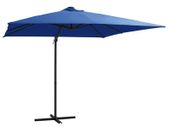 Cantilever Umbrella with LED lights and Steel Pole 250x250 cm Azure Blue