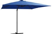 Cantilever Umbrella with LED lights and Steel Pole 250x250 cm Azure Blue