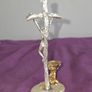 Italian made Pewter Crucifix with Chalice Image 7