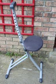 Adjustable Folding Perching Stool / Standing Desk Chair (Ergonomic Support)