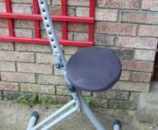 Adjustable Folding Perching Stool / Standing Desk Chair (Ergonomic Support)