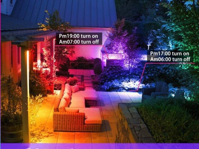 LED Floodlight Outdoor 40W 4000LM, Flood Lights Colour Changing, 120 RGB Colours- Warm White-Timing-Remote Control - 5 Modes, IP66 Waterproof, UK 3-Plug