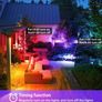 LED Floodlight Outdoor 40W 4000LM, Flood Lights Colour Changing, 120 RGB Colours- Warm White-Timing-Remote Control - 5 Modes, IP66 Waterproof, UK 3-Plug Image 3