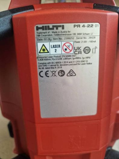 Hilti Rotating laser PR 4-22 2026