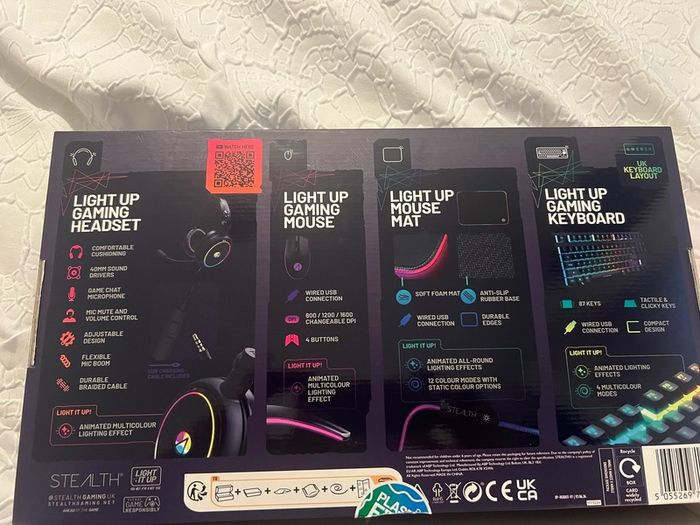 gaming set with headphones keyboard