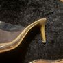 Gold & Clear Pointed Toe Heels Size 41 (Fits 40,40.5) Image 5