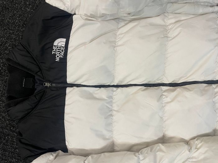 The North Face Black White No Hood Parka USED XXL