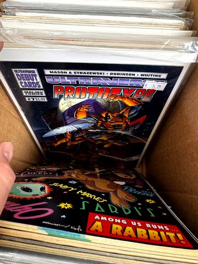 Indie Long Comic Box w 250 Comics for Sale