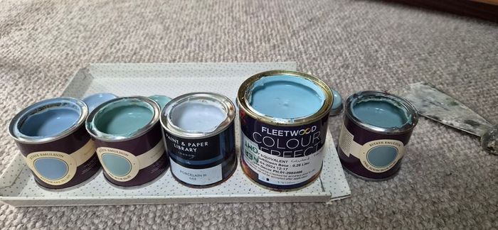 paint samples - blues