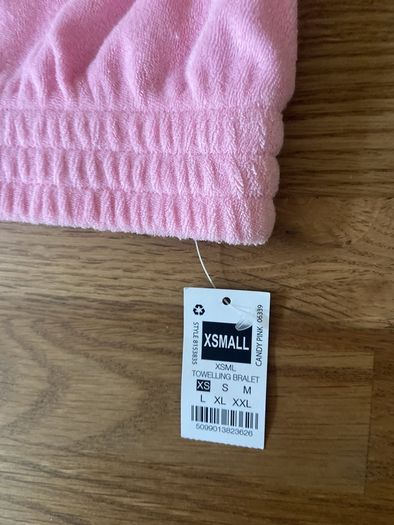 Brand New Candy Pink Towelling Bralet Size XS