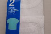 New 2 pack cotton thermal vests in wrapping