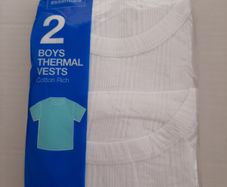 New 2 pack cotton thermal vests in wrapping