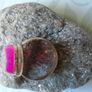 Druzy Agate  ring, Pink Agate ring, Gemstone ring, Jewellery Image 2