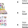 NEW SALE | 24 x Girls UNICORN Temporary Tattoos Children's Birthday Party Bag Filler Image 2