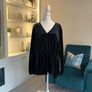 Brand-New Ladies Black & Gold Long Sleeved peplum Faux Wrap Top from Marks & Spencer Image 6