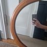 Wooden oval mirror Image 3