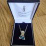 Handcrafted Celtic Art Necklace with blue stones Image 3