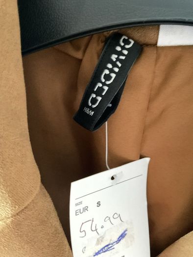 blazer Bnwt H&M size small tan suede effect jacket