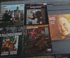 5 x vintage LPs from James Young, D18 post 6e