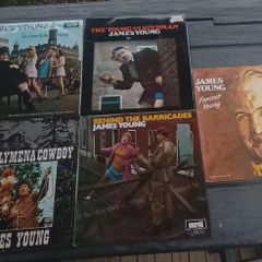 5 x vintage LPs from James Young, D18 post 6e