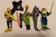 Vintage GI Joe 1991 1992 Figures - Cobra Eel, Wet-Suit, Flint Eco Warriors + Accessories &amp; Shark
