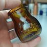 488 - Set of 2 Vintage Brown Amber Glass Cork Top Collectible Decorative Bovril Bottles Image 6
