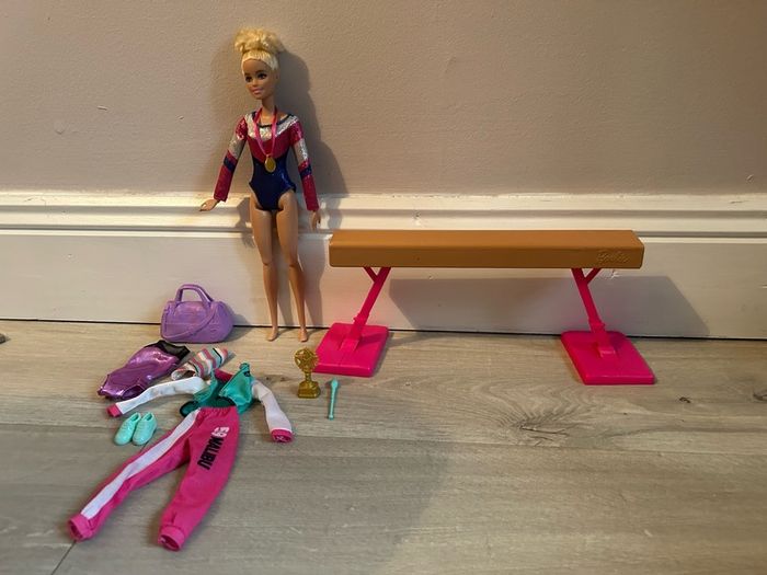 Barbie gymnast set plus doll